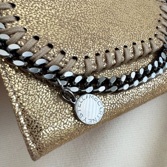 Stella McCartney Falabella Fold Wallet in Gold - Picture 6 of 6